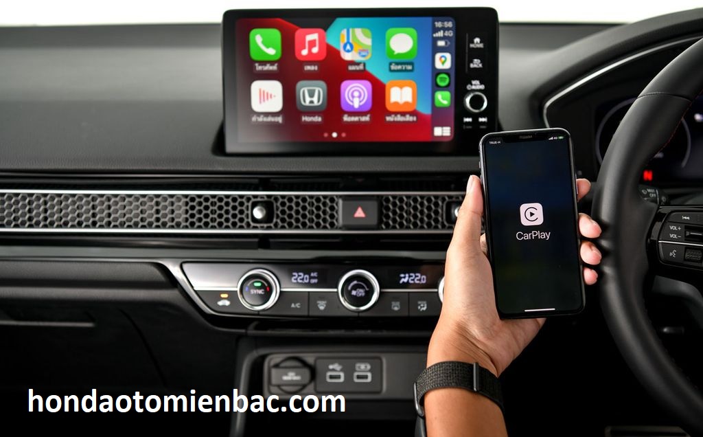 kết nối Apple carplay trên xe honda civic 2023 tại việt nam