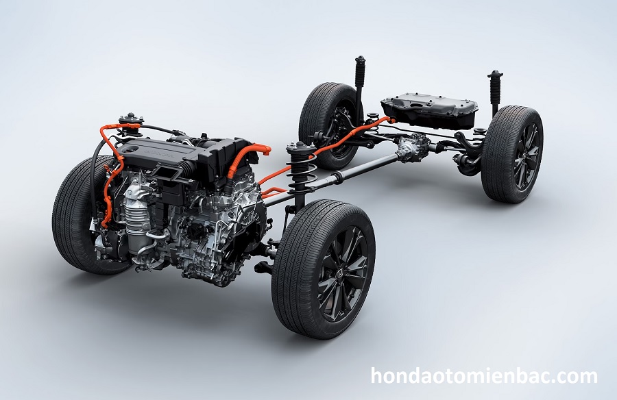 cấu tạo của động hệ truyền động và động cơ hybrid trên xe crv 2023